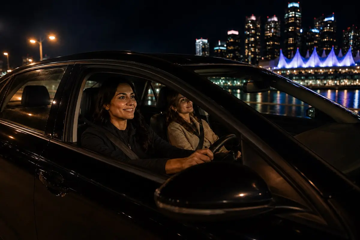 NightCrew designated driver driving a client home in their own vehicle